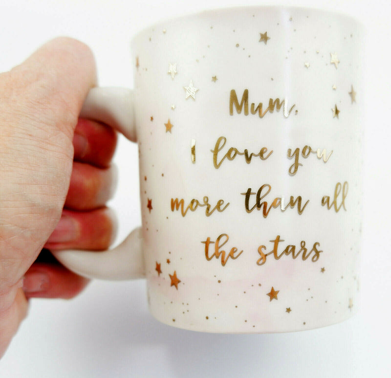 Scattered Stars Mum Mother Ma I Love You More than Mug Gift Box Tea Coffee