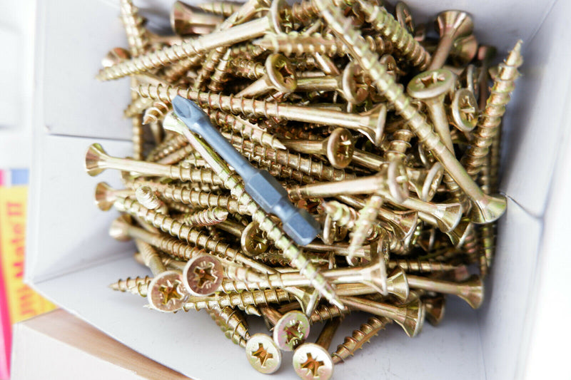 New Ulti-Mate II Stick-Fit Zinc & Yellow Plated Screw Assortment 1000 Pack, DIY