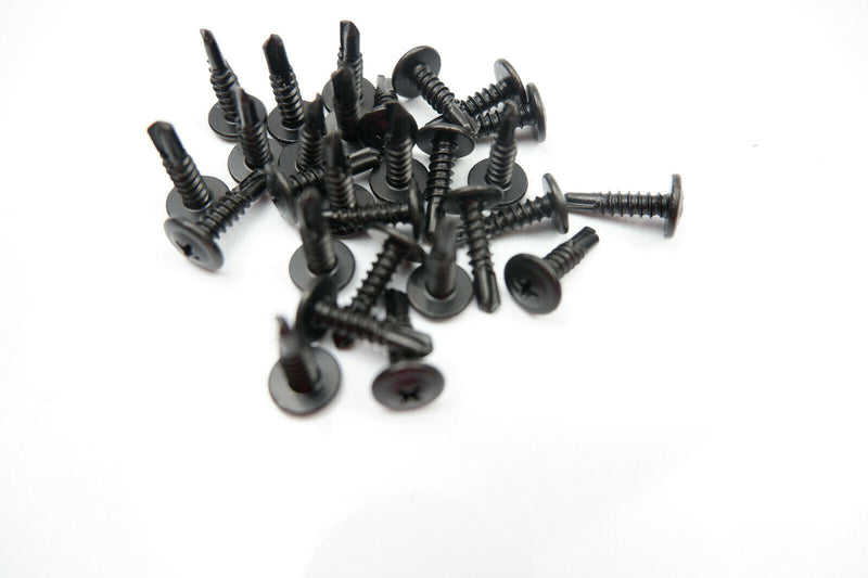 BLACK SELF DRILLING CAR INTERIOR PANEL SCREWS - SELF TAPPING ZINC