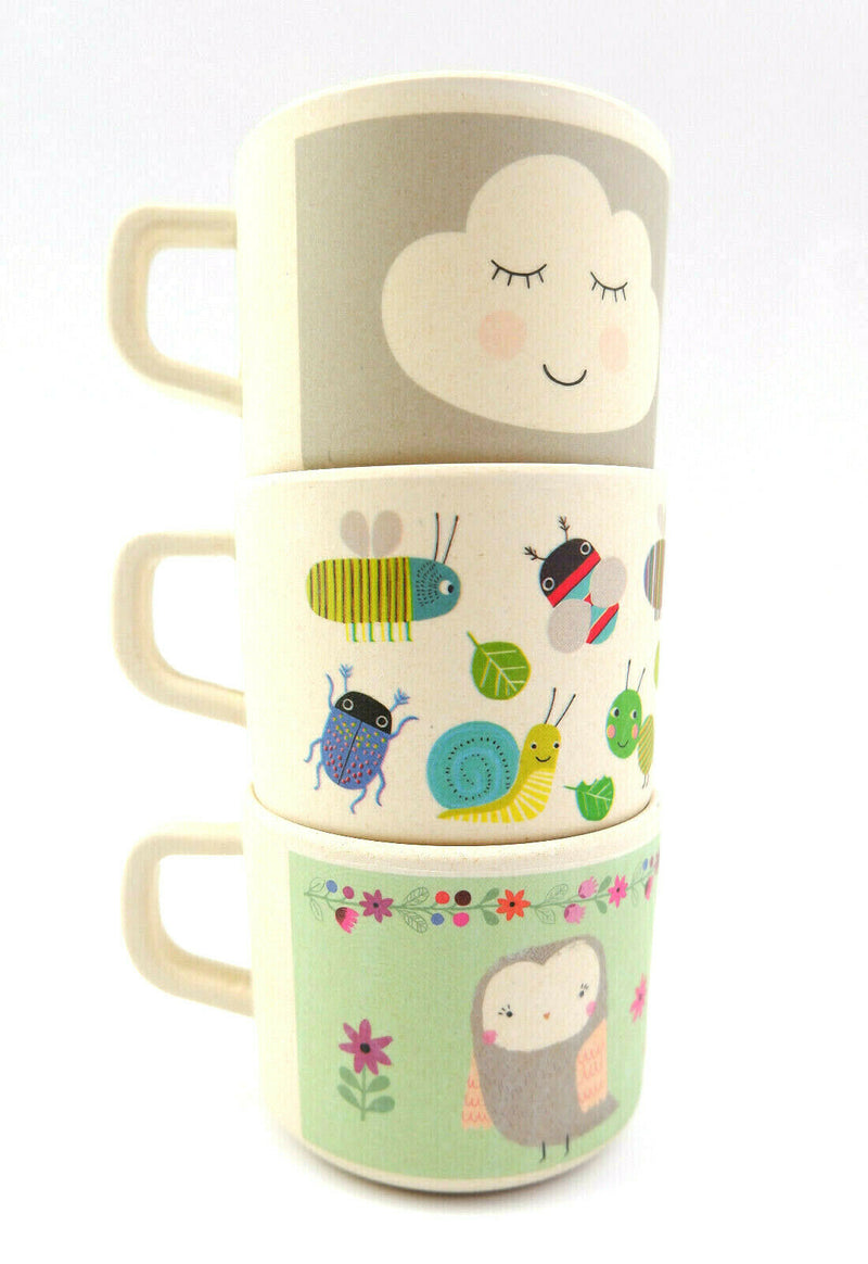 Eco Friendly Bamboo Composite Kids Cold Hot Drink Mug Cup Boys Girls Tableware