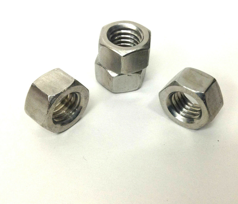 1/4, 5/16, 3/8, 1/2" UNC A2 Stainless Steel Hex Hexagon Nuts