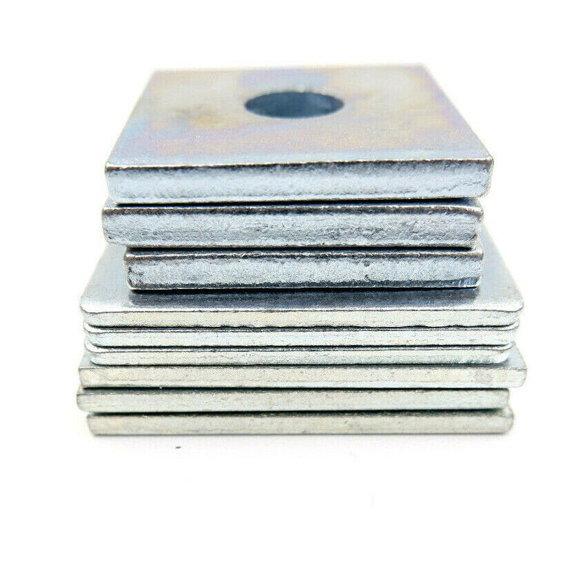 M12 x 40mm x 40mm x 3mm THICK SQUARE PLATE WASHERS ZINC PLATE M12mm x 40 x 40 x3