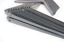 SHELF BRACKETS WHITE&GREY ASSORTMENT SIZES LONDON PATTERN METAL,TRIANGLE Pack20