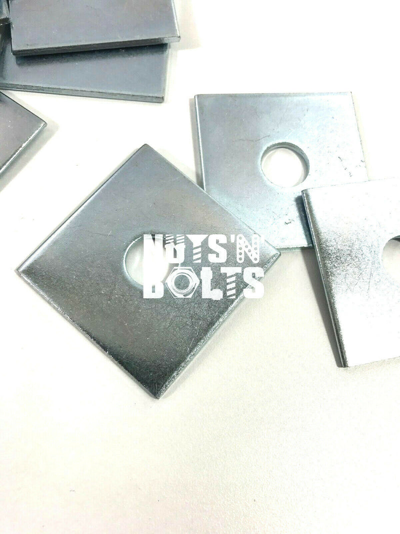 M16 x 50mm x 50mm x 3mm THICK SQUARE PLATE WASHERS ZINC PLATED 16mm x 50 x 50 x3