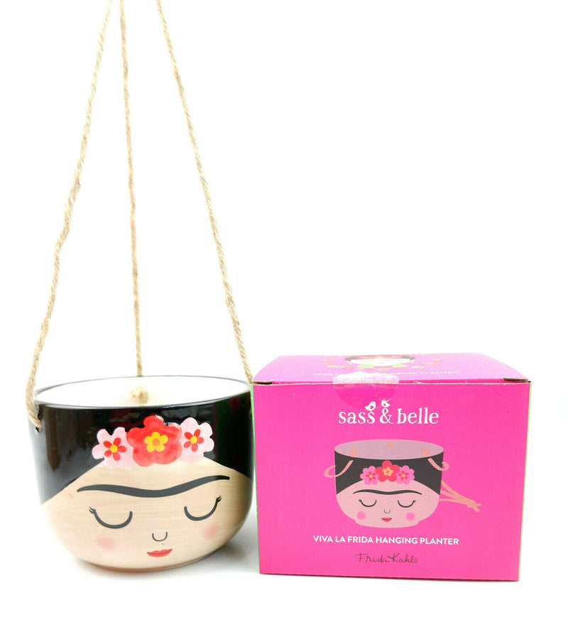 Sass & Belle Frida Kahlo Boho Fiesta Hanging Planter Plant Flower Pot Holder