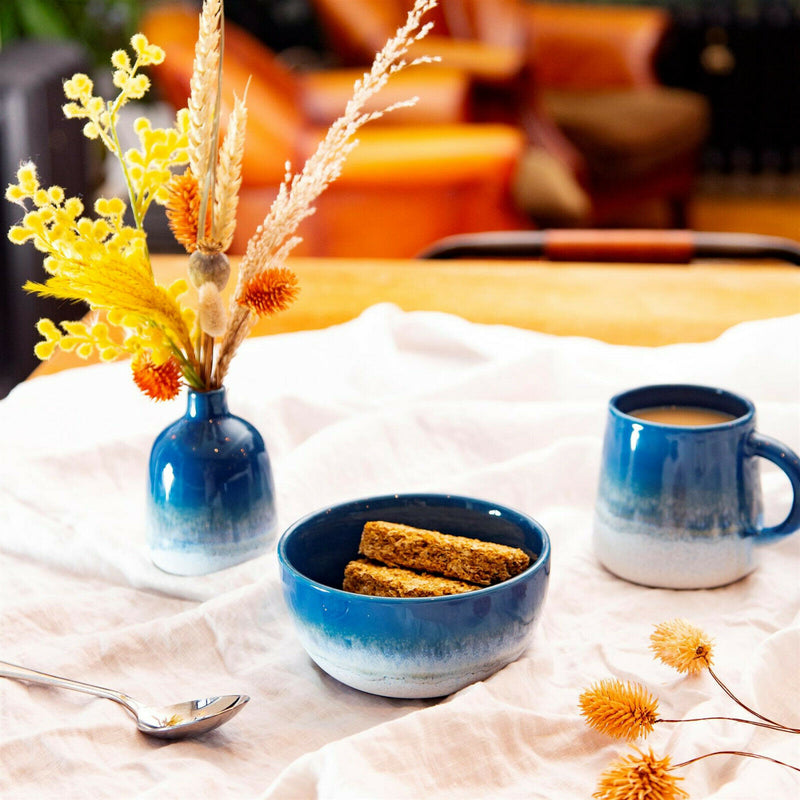 Sass & Belle Mojave Glaze Matte Blue Reactive Glaze Speckled Stoneware Mug
