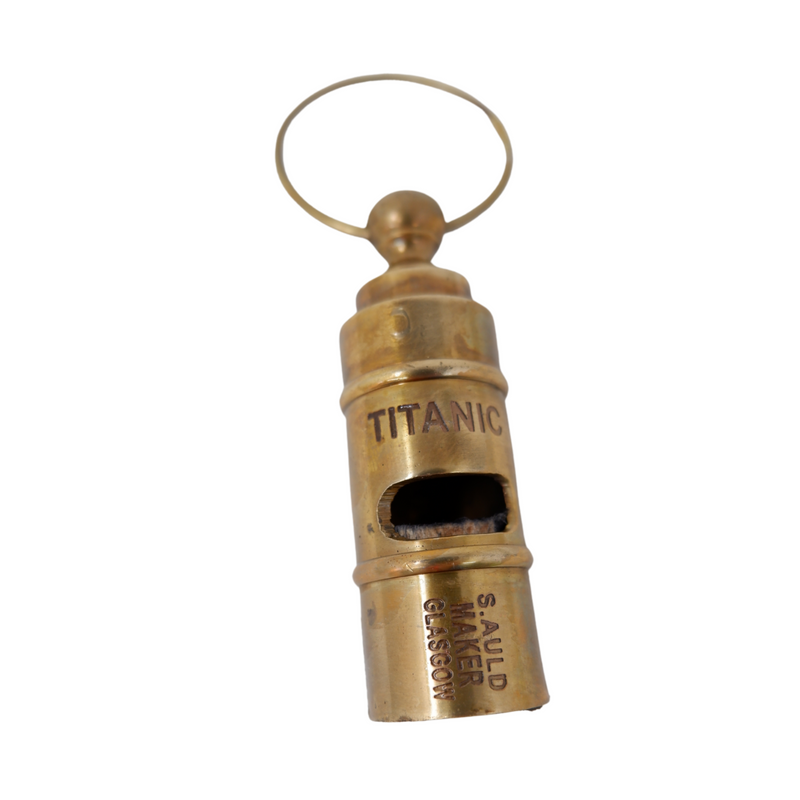 Titanic Star Line Brass Pocket Whistle Vintage Style keyring Nautical Ocean Ship