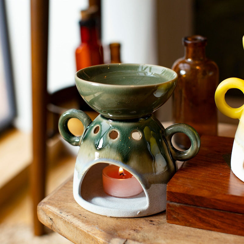 Sass & Belle Mojave Glaze Green Oil Burner Deep Dish