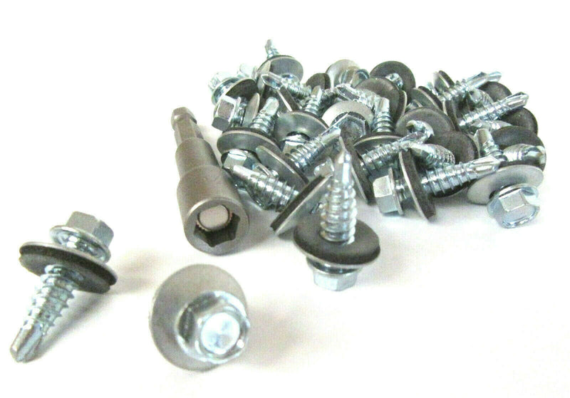 (Pack OF 200) 5.5 x 25mm Tech Screws for Roofing & Cladding Self Drill Tek Screw