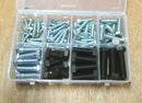 90 pieces UNF Fully Threaded Bolt Assortment Kit Box Bright Zinc and Self Colour