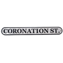Cast Iron Coronation Street Sign Wall Plaque Fence House Pub Hotel Bar Garage
