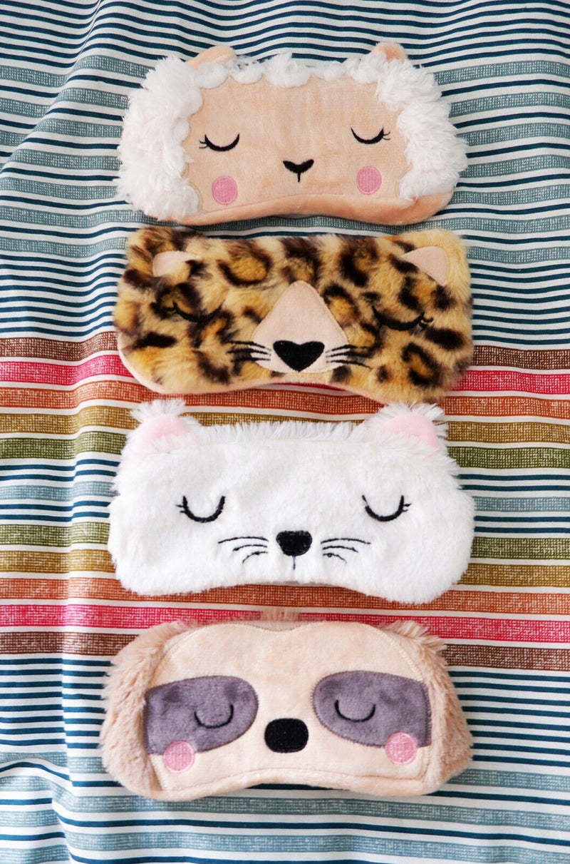 Sass and Belle Novelty Animal Sleep Travel Aid Eye Mask Cat Sloth Leopard Llama