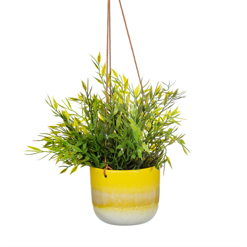 Sass & Belle Mojave Ceramic Hanging Planters Blue, Pink,Yellow,Black Terracotta