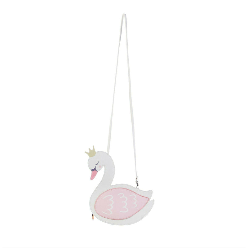 Childrens Freya Swan Cross Body Clutch Hand Little Girl Kids Pink Bag Zip Strap