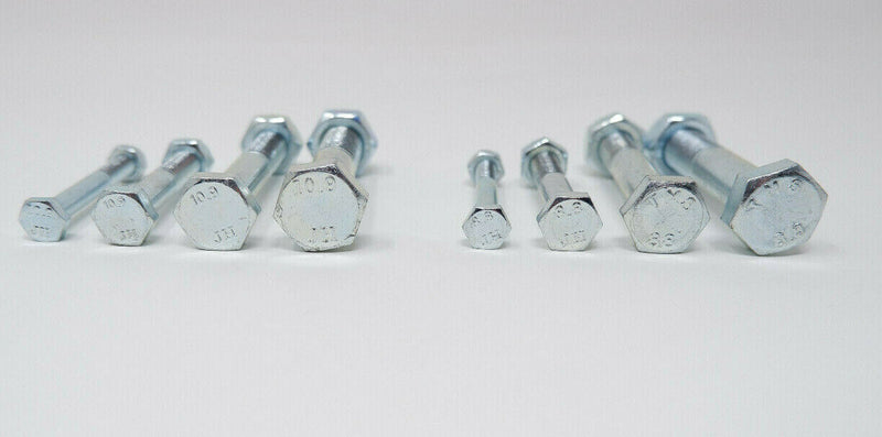 PTO SAFETY SHEAR BOLTS HIGH TENSILE 8.8 10.9 GRADE WITH NYLOC NUTS M6 M8 M10 M12