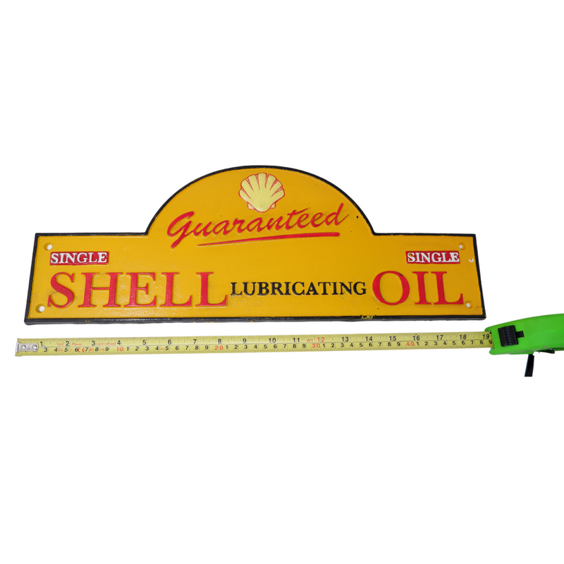 Cast Iron Large Domed Shell Oil Sign Advertising Garage Sign Wall Gate Shop