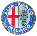 Cast Iron Alfa Romeo Milano Serpent Car Logo Plaque Wall Sign Garage Vintage