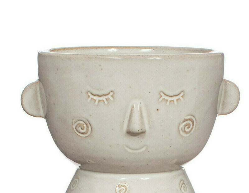 Sass & Belle Specked Face Shaped Ceramic Vase Flowers Gift Boxed Floral Home