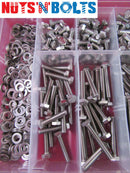 M6 Stainless Assortment of Nuts And Bolts Setscrews and washers Assorted Box kit