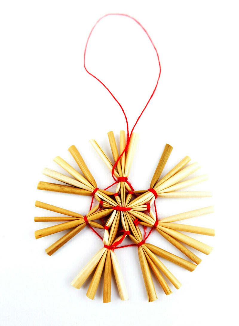 Traditional Straw Christmas Scandinavian Nordic Festive Decorations Set of 12