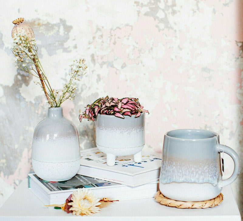 Sass & Belle Mojave Glaze Matte Grey Reactive Glaze Speckled Stoneware Mug
