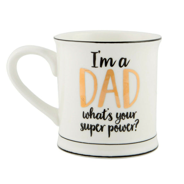 Sass & Belle I'm A Dad, What's Your Super Power? Ceramic Gift Boxed Mug Father