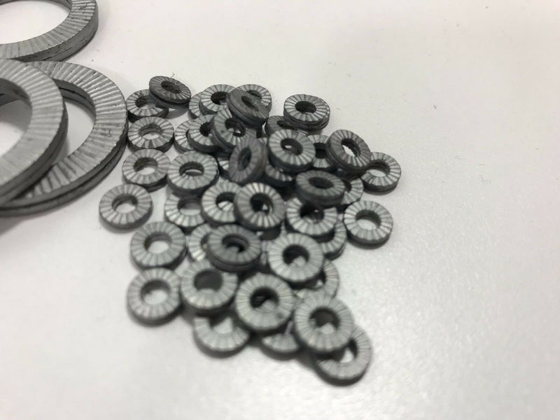 M6 6mm Helico Nord Lock type Wedge lock Washers Steel Delta Protekt DIN 65151