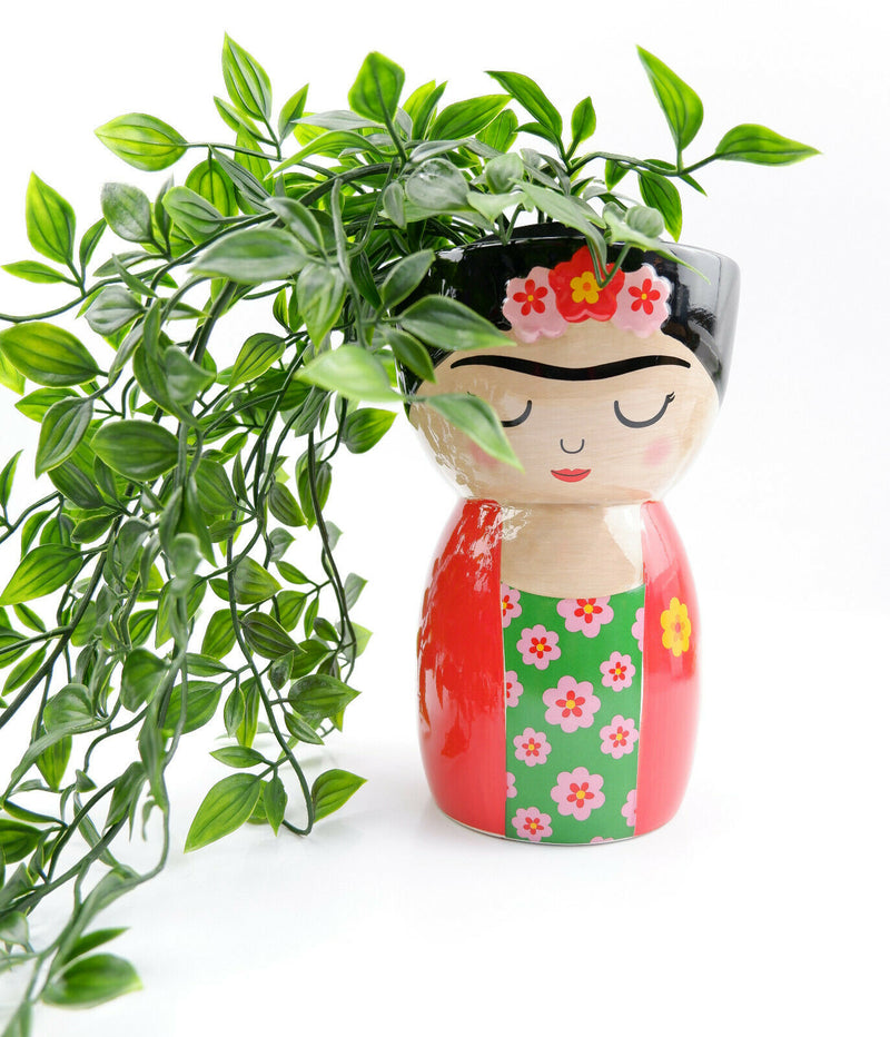 Sass & Belle Frida Kahlo Body Shaped Flower Vase Planter Mexican Decor Gift