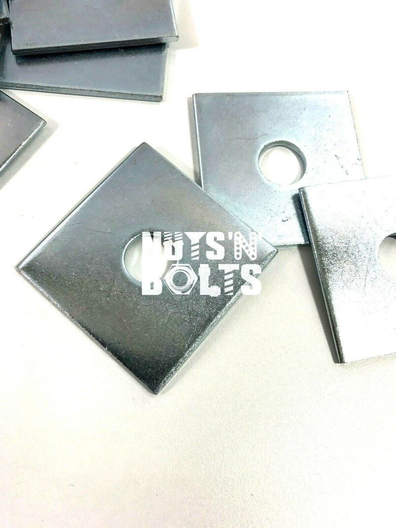 M8 M10 M12 M16 50mm x 50mm x 3/5mm THICK SQUARE PLATE WASHERS ZINC PLATED 40 x40