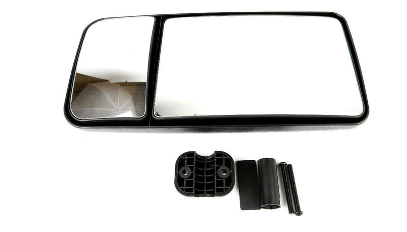 DOUBLE UNIVERSAL MIRROR Tractors Truck Digger Wing Split Fixing Zoom Dual HGV