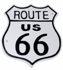 Cast Iron Route 66 Metal Sign Plaque Door Wall House USA America Highway Garage