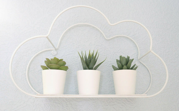 Sass and Belle Children White Cloud Shelf Nursery Bedroom Home Baby Wall Weather