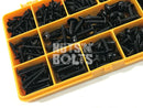 310 ASSORTED PIECE, No. 4 6 8 10 BLACK FLANGE POZI PAN SELF TAPPING SCREWS KIT