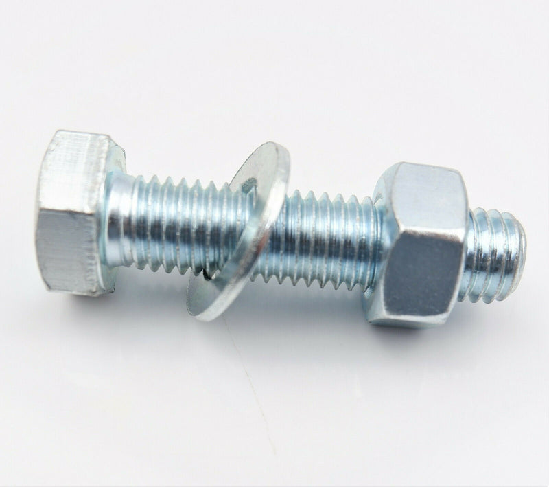 grade 8.8 M12 x 50 sets setscrews fully threaded bolts zinc plated Pack of 12