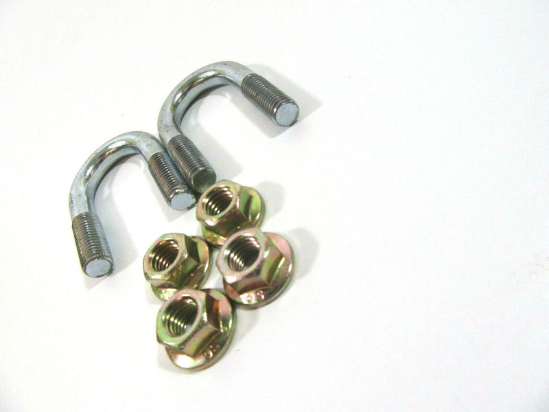 M10 U Bolts Round Type, Width 25mm x Height 50mm Thread 25mm c/w FLANGE NUT PAIR