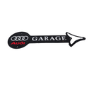 Cast Iron Audi Garage Straight Arrow Sign Audi Logo Workshop Shop Wall Plaque