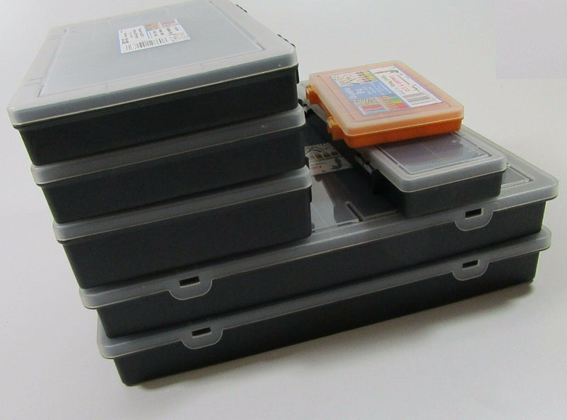 WHAM Plastic Storage Box Case Organiser Assorted Compartments Screw Bits