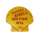 Cast Iron Golden Shell Motor Oil Wall Plaque Sign Shell shape Gasoline Garage