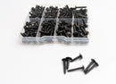 Set of 215 Assorted No.4 6 8 & 10 Black Flange Pozi Pan Self Tapping Screws