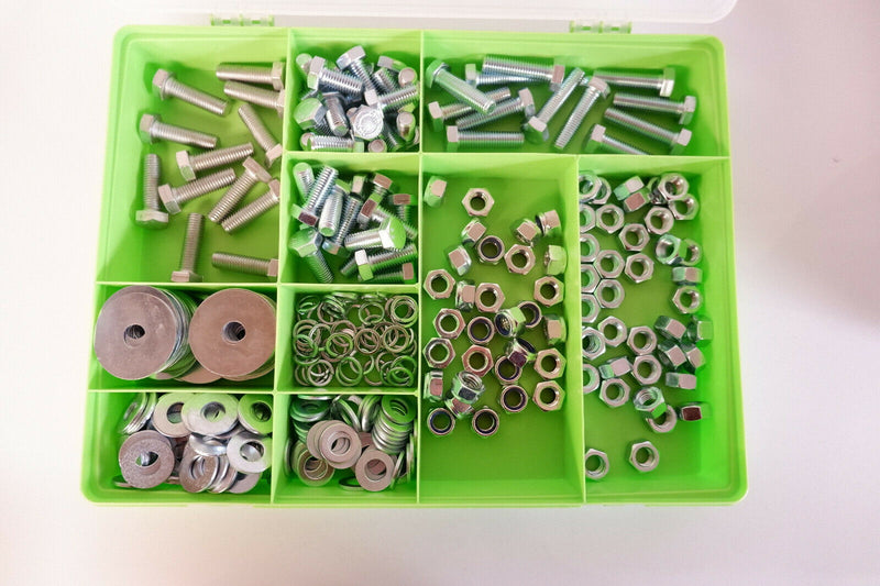 M12 Nuts And bolts , Spring and  Penny Washers High tensile 8.8 Bright Zinc set