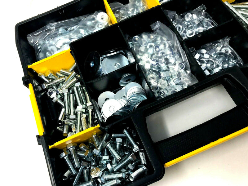 945 Piece GRADE 8.8 M8 8mm Stanley Box ZINC NUTS BOLTS AND WASHER ASSORTMENT KIT