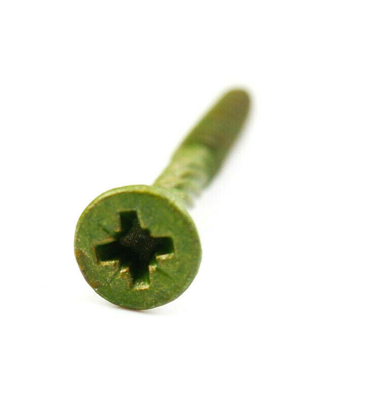 TIMco GREEN DECKING SCREWS 4.5 x 50mm COATED POZI COUNTERSUNK CSK EXTERIOR PZ2