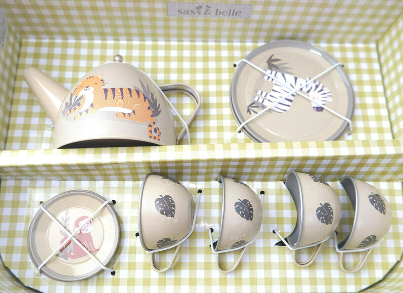 Sass and Belle Children Toy TeaSet Cooking set Kitchen Suitcase Metal Tin