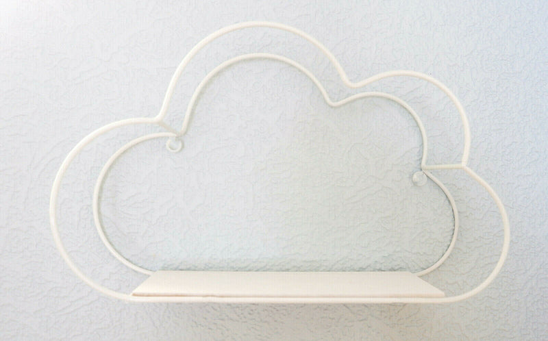 Sass and Belle Children White Cloud Shelf Nursery Bedroom Home Baby Wall Weather