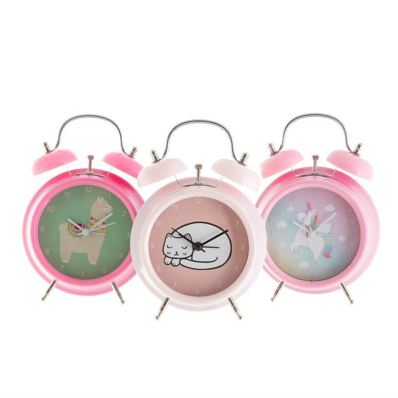 Alarm Clock for kids Bedroom, Lima Llama Rainbow Unicorn Cutie Cat Sass & Belle