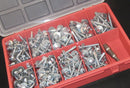 182pc Self Drilling Screw Set Hex Head with sealing washer CR3 Zinc Assortment