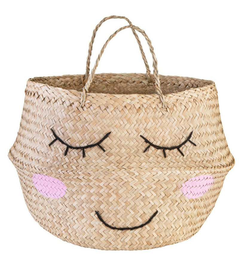 Sweet Dreams Basket Seagrass Storage Perfect for a Nursery or Kid's Bedroom