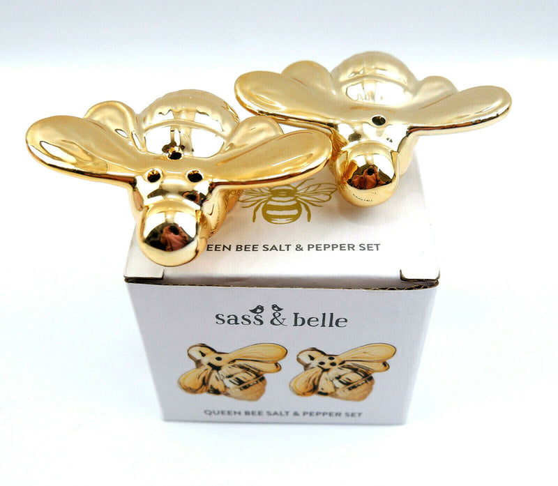 Sass and Belle Novelty Ceramic Salt & Pepper Shaker Pot Condiment Set Table Gift