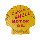 Cast Iron Golden Shell Motor Oil Wall Plaque Sign Shell shape Gasoline Garage