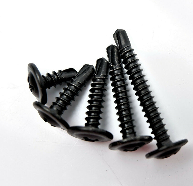 BLACK SELF DRILLING CAR INTERIOR PANEL SCREWS - SELF TAPPING ZINC